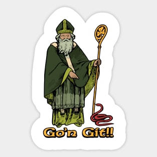 G'on Git Snake St Patrick Sticker